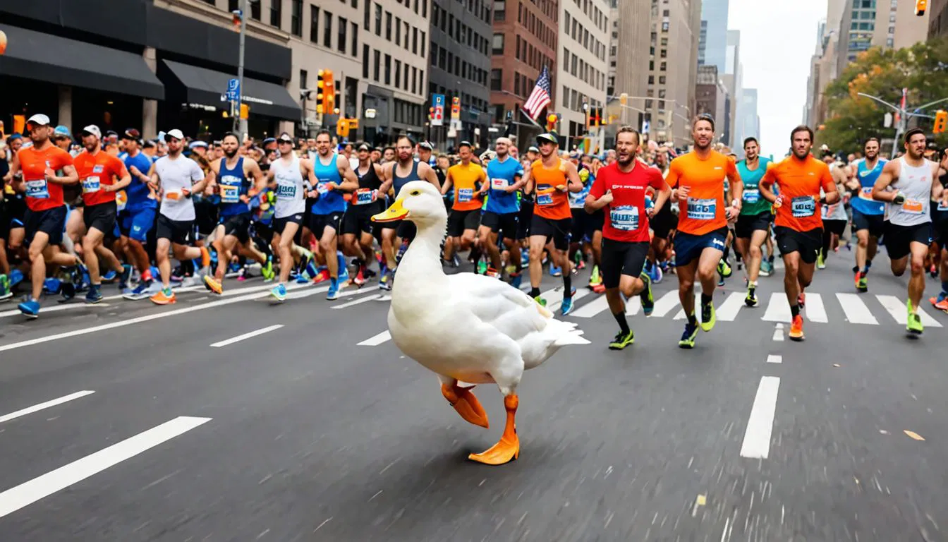 Wrinkle the Duck Earns Another NYC Marathon Medal